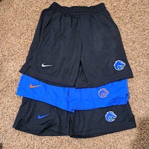 Boise state University BSU Nike athletic shorts Running basketball blue black